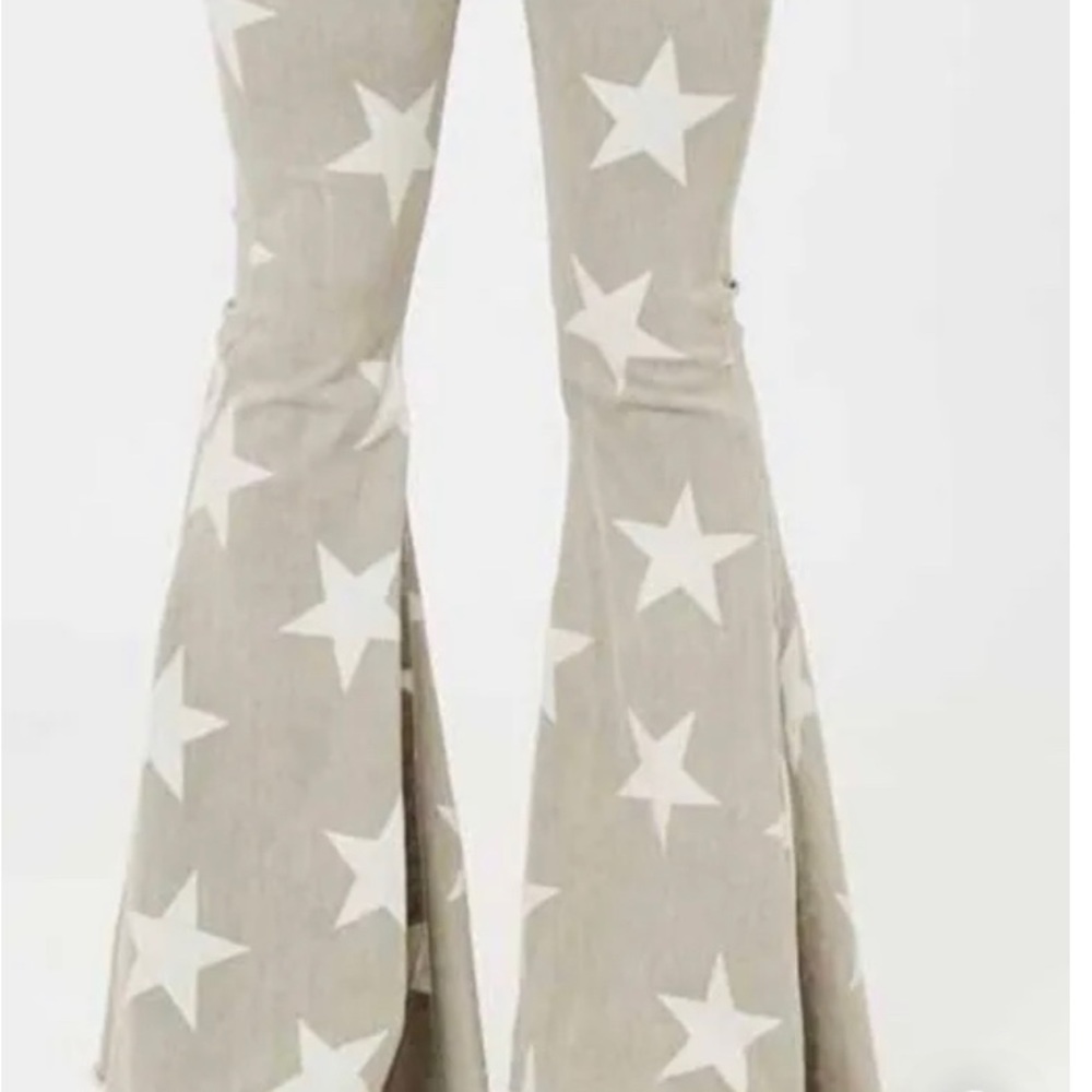 Altar'd State Gray Star Flare Jeans